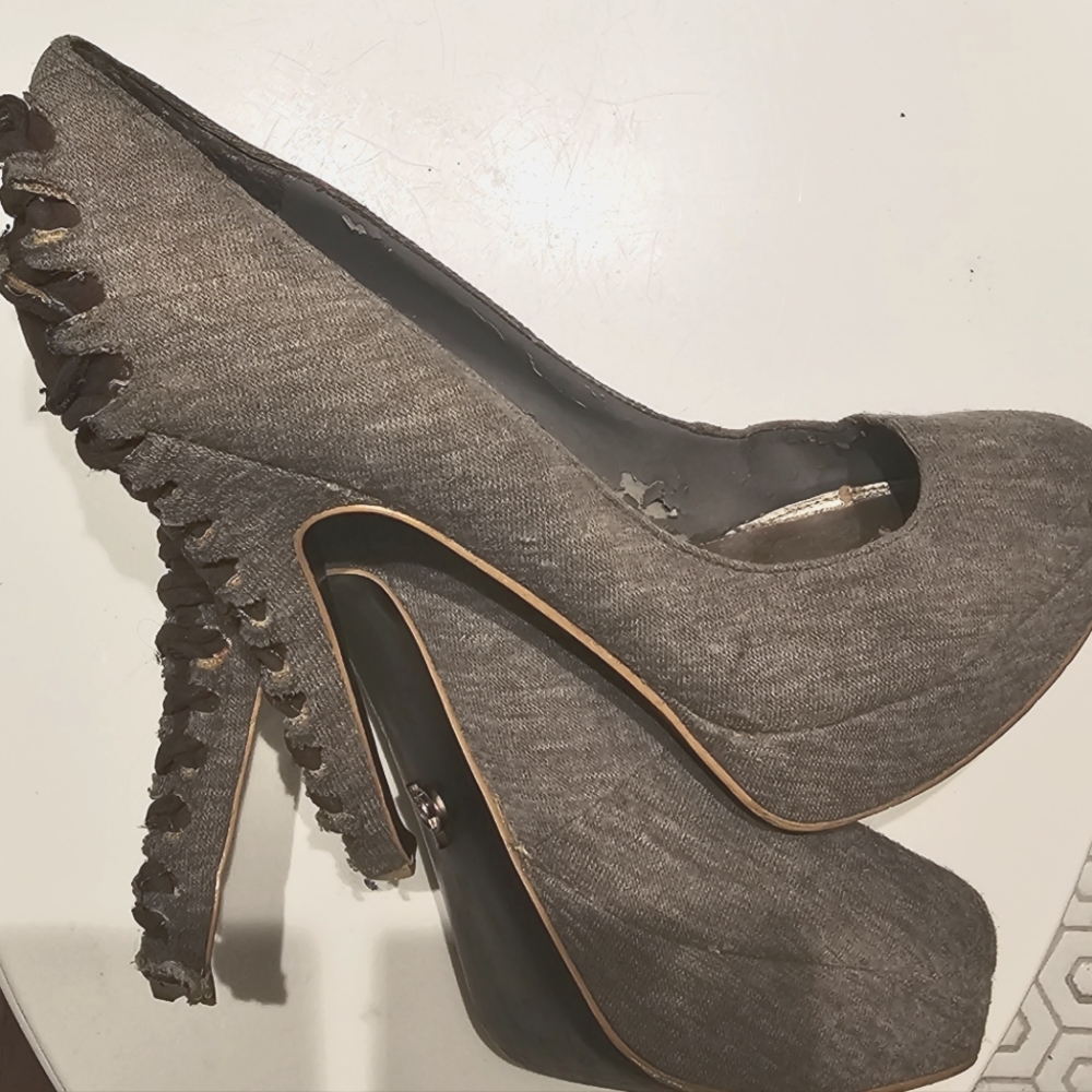 Rachel Roy Gry/Brwn Tweed Stilletto